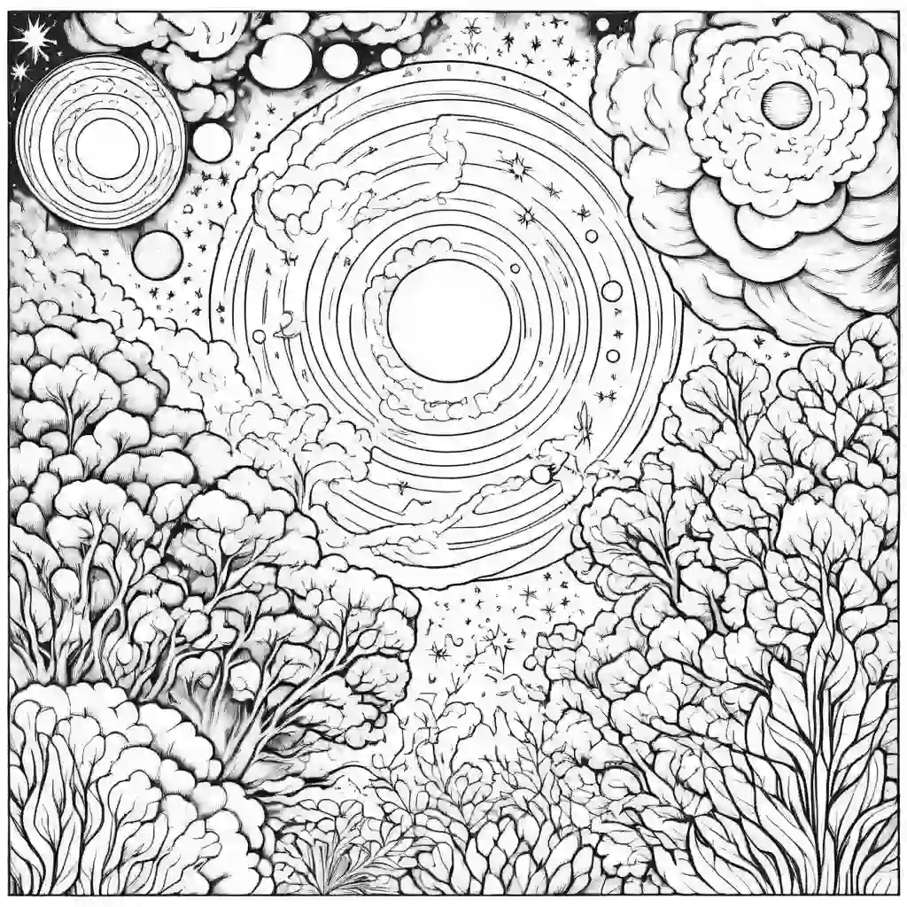 Nebulae coloring pages